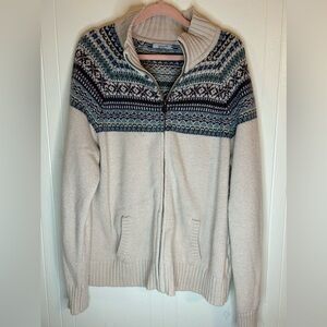 Carhartt Women Full Zip Knit Sweater With Partial Pattern